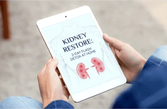 Tablet displaying the Kidney Restore digital guide